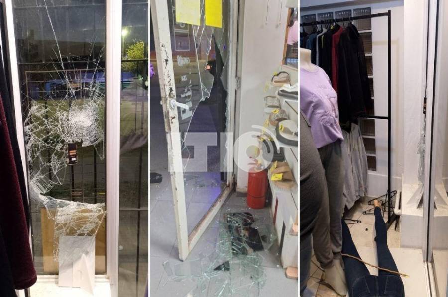 Rompieron la vidriera y por un pequeño espacio hasta desvistieron el maniquí