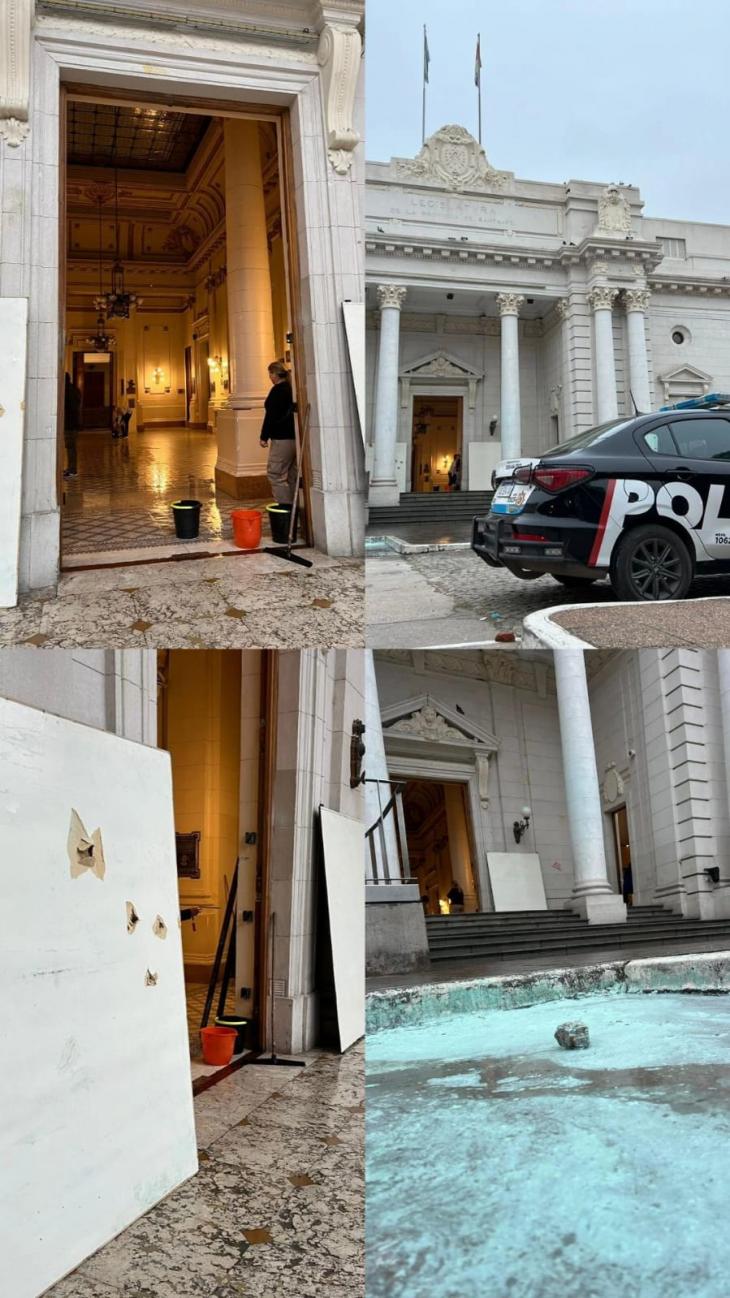 Sigue la limpieza en la Legislatura tras los incidentes de este jueves