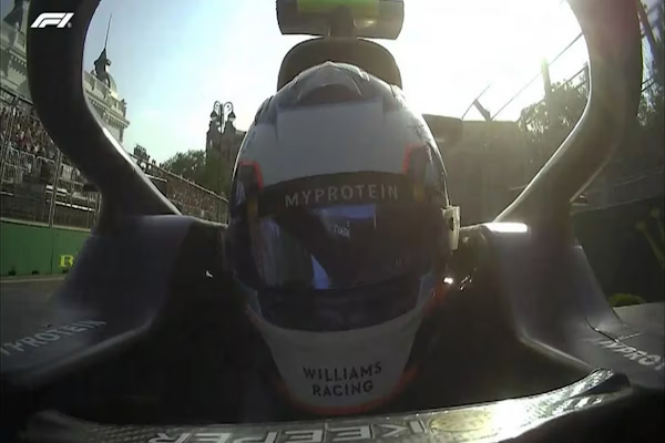 Colapinto reaccionó al saber su resultado en la qualy de Bakú
