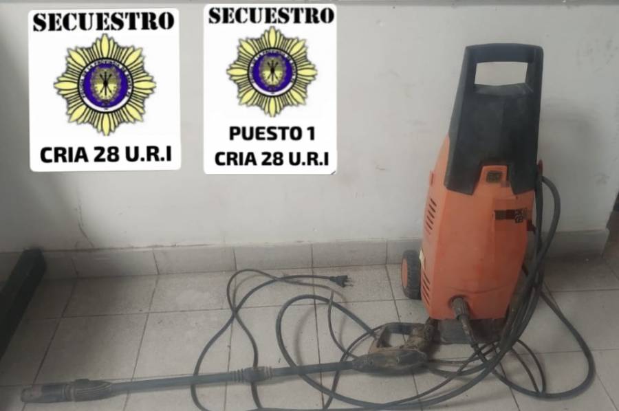 Lo detuvieron por robar una hidrolavadora