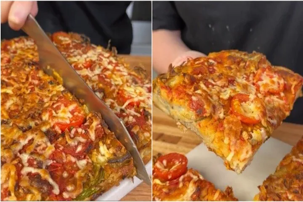 Receta de pizza de verduras