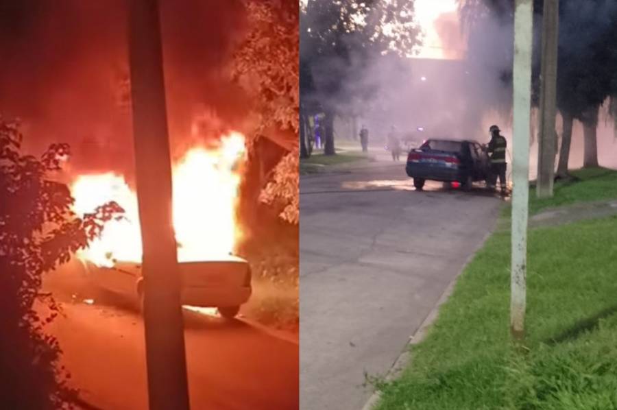 Bomberos apagaron dos incendios de autos en una misma noche