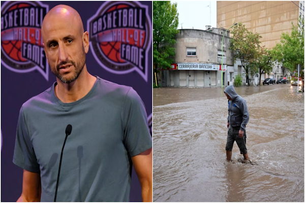 Inundaciones en Bahía Blanca: el triste mensaje de Manu Ginóbili