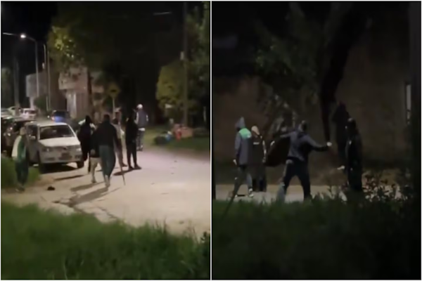 Barras de Sarmiento de Junín a los tiros por el control de la tribuna