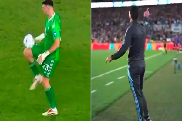 La frase de Dibu Martínez sobre el “reto” de Scaloni por su jugada contra Brasil 