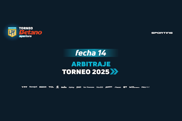 LPF: árbitros para la 14ª jornada
