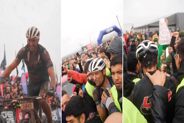 Córdoba: Scaloni participó en una popular carrera de ciclismo 