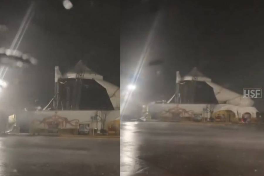 La tormenta voló la carpa del Circo de Flavio Mendoza