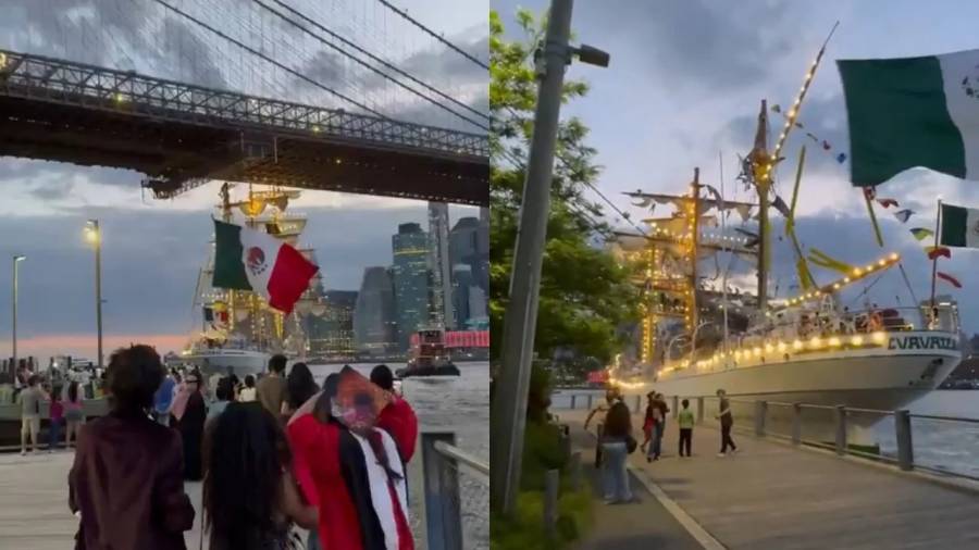 Dos muertos por el choque del buque mexicano contra el puente de Brooklyn