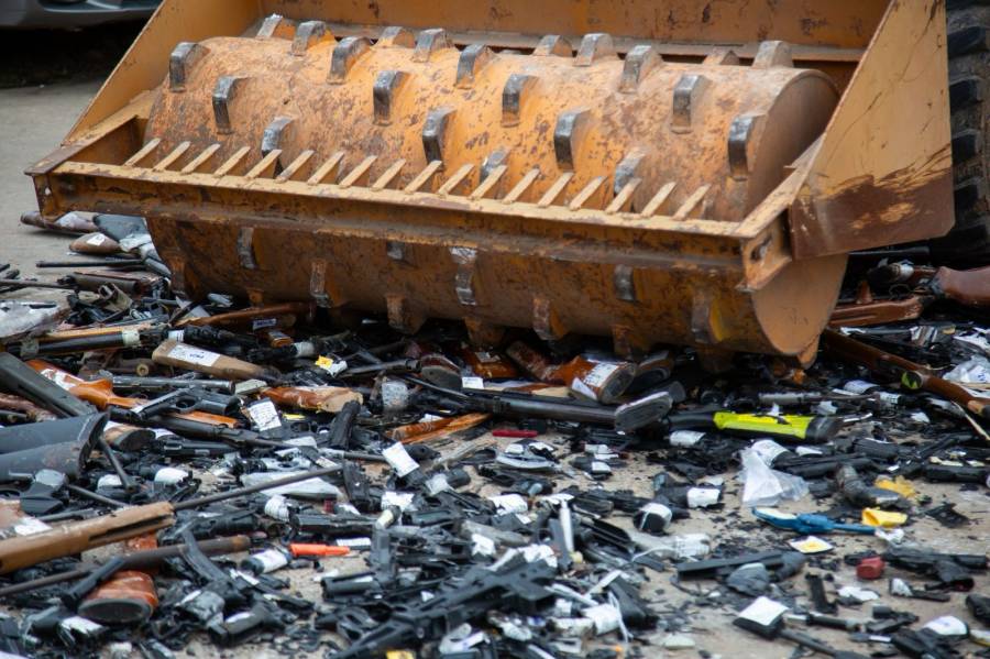 Destrucción de más de 1000 armas en Rosario: muchas eran réplicas utilizadas para cometer delitos