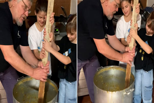 La visita de las hijas de Wanda a su abuelo Juan Icardi en Santa Fe