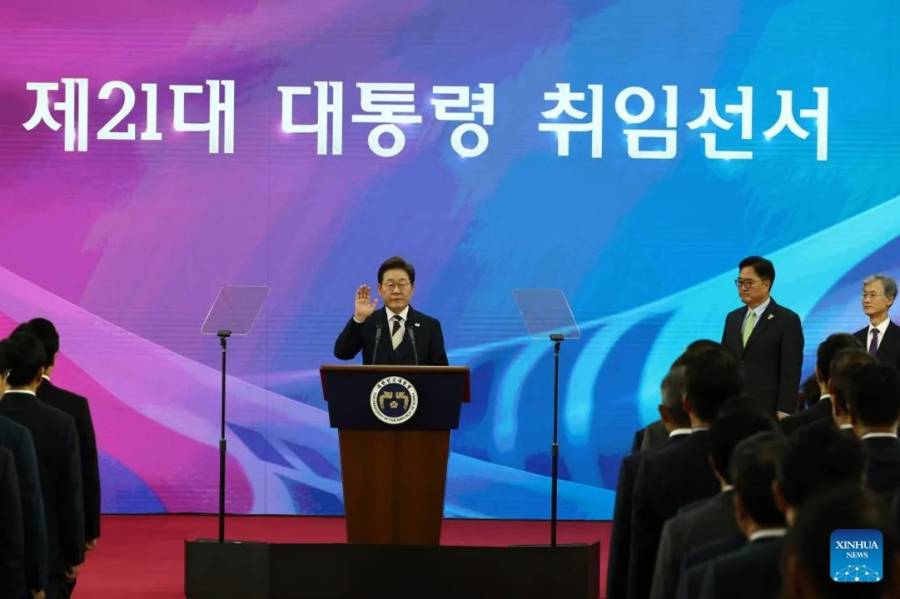 Lee Jae-myung juró su cargo como nuevo presidente de República de Corea