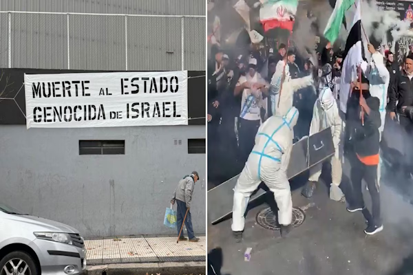 Gesto antisemita contra Israel de los hinchas de All Boys ante de enfrentar a Atlanta