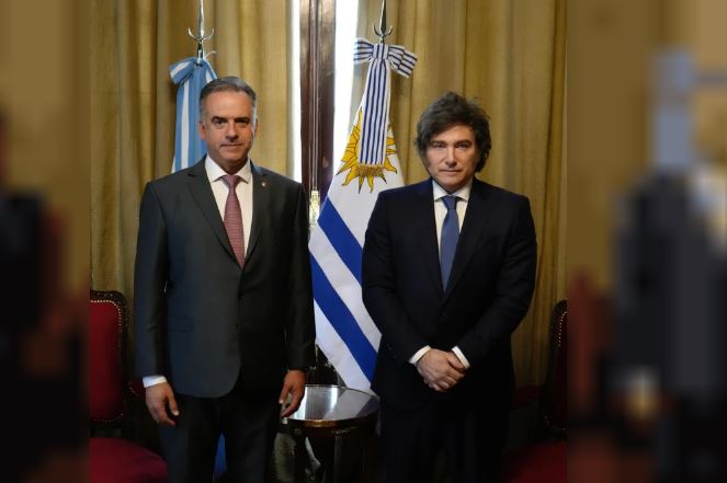 Javier Milei se reunió con Yamandú Orsi, presidente de Uruguay