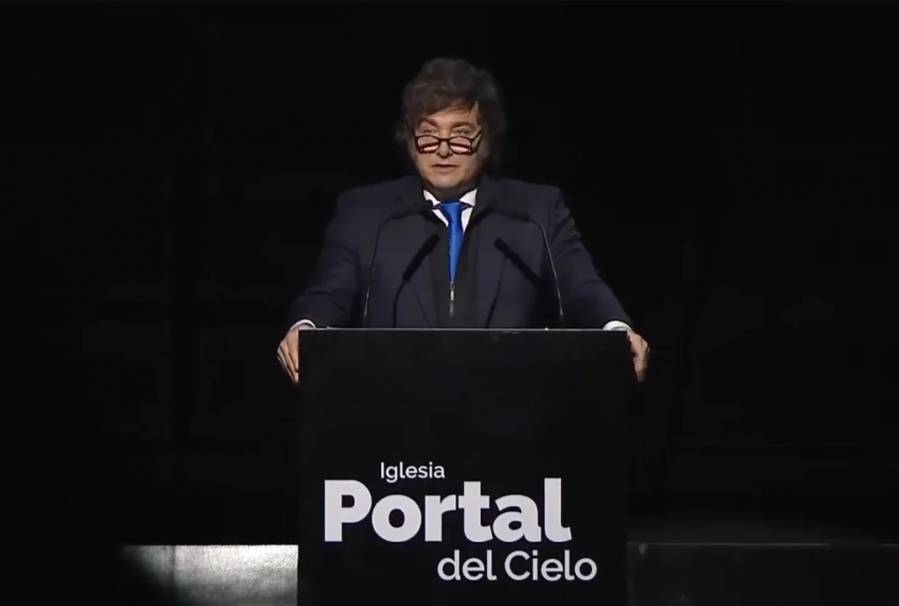 Ante evangélicos, Milei celebró que “los que repartían y se quedaban con la mejor parte” cayeron presos