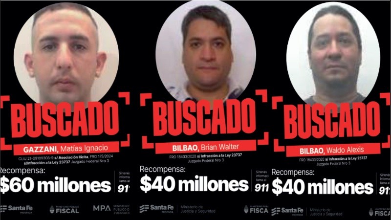 Los delincuentes más buscados por los que se ofrecen 300 millones de pesos de recompensa