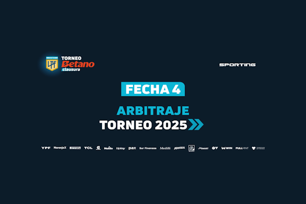 LPF: árbitros para la 4ª jornada