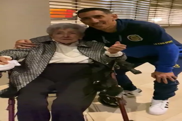 Abuela tucumana de 100 años pudo conocer a Di María 