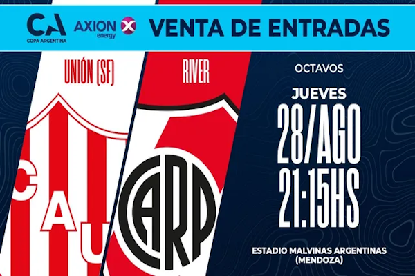 Copa Argentina: es oficial la venta de entradas de Unión-River
