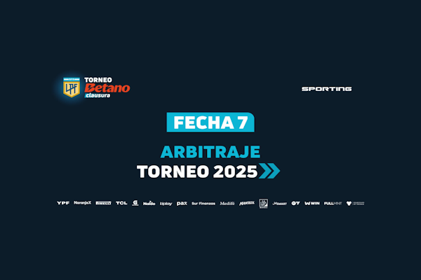 LPF: árbitros para la 7ª jornada