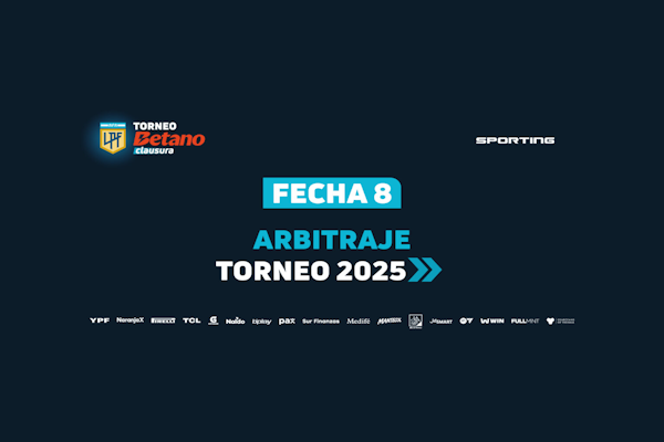 LPF: árbitros para la 8ª jornada