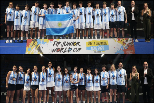Mundial Juvenil de Pádel 2025: subcampeón masculino y tercero en femenino