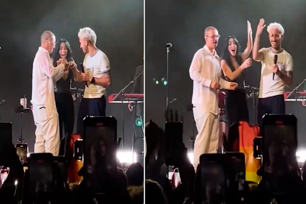 En un show de Lali Espósito un fan le propuso casamiento a su novio
