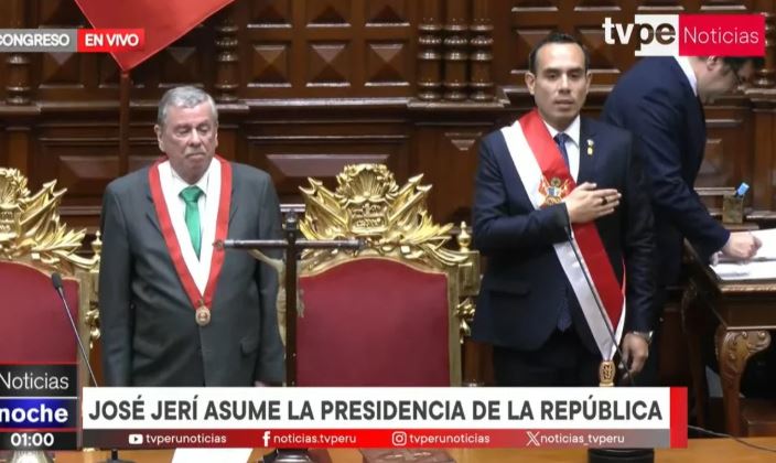 José Jerí asume como presidente interino de Perú tras la destitución exprés de Dina Boluarte