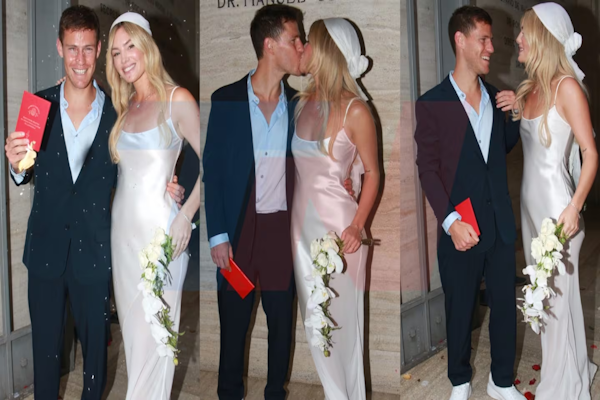 Diego Schwartzman y Eugenia Demartino se casaron por civil