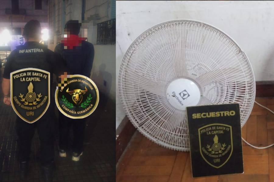 Robó ventiladores de una escuela en Yapeyú y fue detenido por la policía