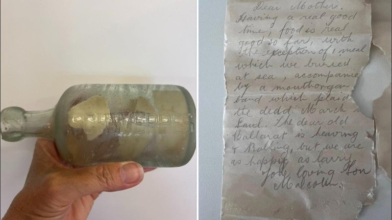 Botellas del tiempo: hallaron cartas de la Primera Guerra Mundial en una playa cuando juntaban basura