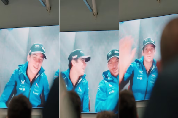 Video: discurso de Colapinto a los trabajadores de Alpine