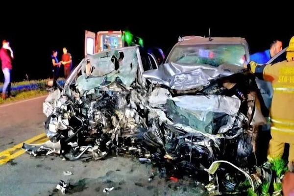 Choque frontal en la Ruta 6 dejó un muerto y dos heridos graves 