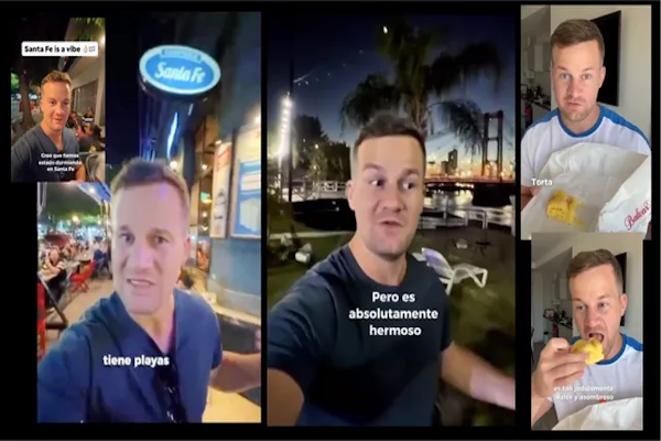 El influencer estadounidense Nick Maddock, quedó sorprendido con Santa Fe