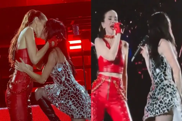 Lali Espósito y Natalia Oreiro en pleno show y el beso que encendió al público