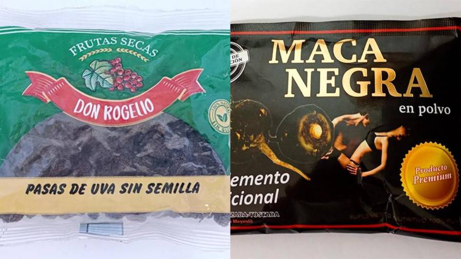 Seguridad alimentaria: alertas por pasas de uva y maca negra