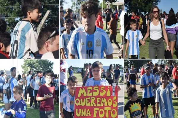 Sauce Viejo: gran convocatoria en el aeropuerto por la llegada de Messi