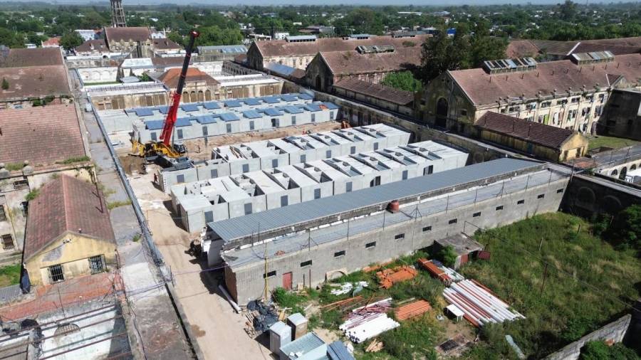 Avanza la construcción de 4 pabellones de aislamiento en la Cárcel de Coronda