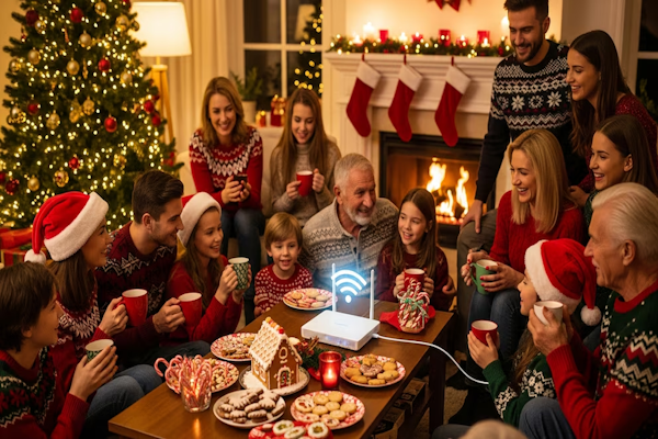 Reunión familiar de Navidad: tips para que el WiFi de casa no se caiga