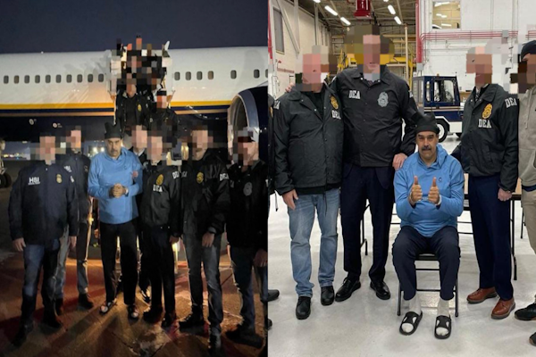 Imágenes del ex dictador Maduro en las oficinas de la DEA en Nueva York