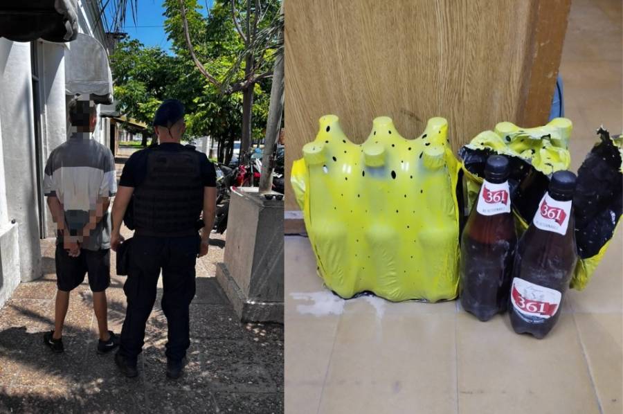 Quiso robar cervezas de un minimercado y fue detenido