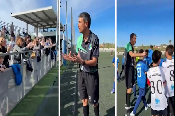 Viral: la lección de un árbitro de fútbol infantil a los padres 