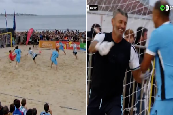 Las perlitas del partido de leyendas entre Argentina y Uruguay