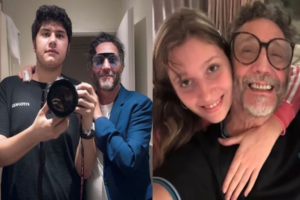 La tierna foto de Fito Páez junto a sus hijos