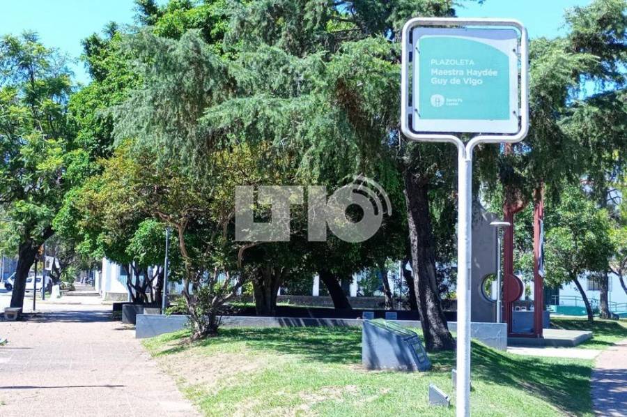 Robaron la bomba de la fuente de la plaza Haydée Guy de Vigo