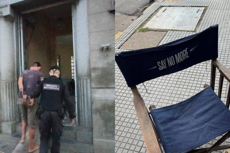 Robo un sillón de un kiosco y fue detenido