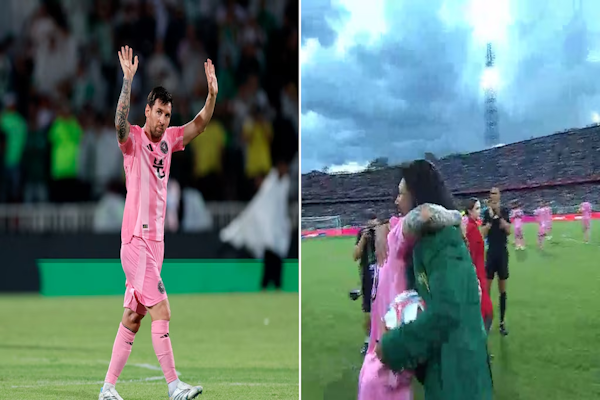 Messi en Colombia: su cruce con Higuita y la ovación del público