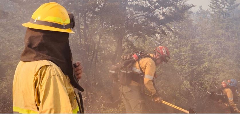 Brigadistas santafesinos ya combaten los incendios forestales en Chubut