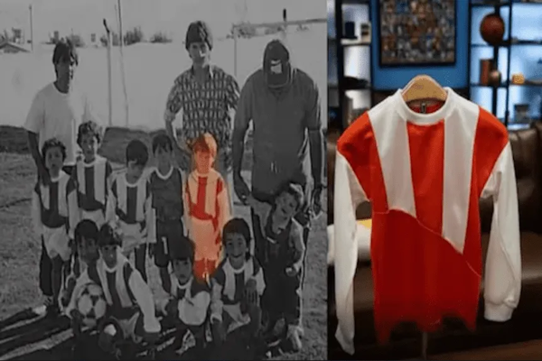 Subastan la primera camiseta que usó Lionel Messi en Rosario
