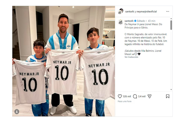 El regalo que Neymar les hizo a Messi y a sus hijos